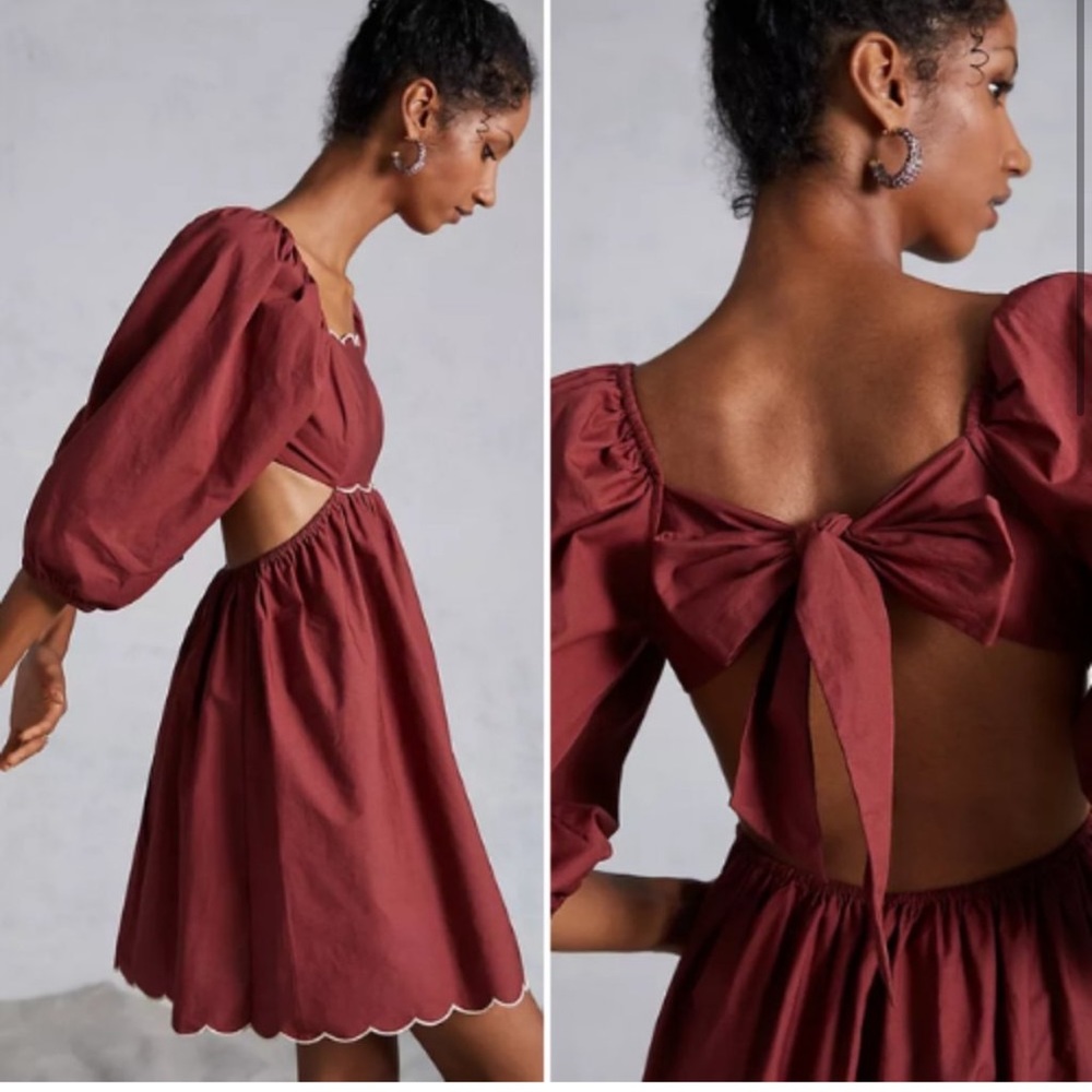 *Anthropologie Forever That Girl Scalloped Mini - Picture 2 of 4